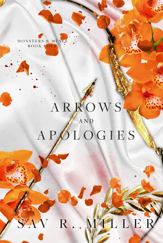 Errors and Apologies by Sam R. Miller.Arrows and Apologies follows the story of Alistair Wolfe and Cora Astor. Tropes within this book are dark romance, forced proximity, age gap romance, workplace romance, enemies to lovers, enemies with benefits, cat and mouse game, alpha male, breeding kink, possessive male character, etc.